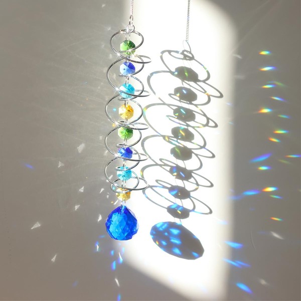 Suncatcher Crystal Decorative Wind Chime, 45 cm Suncatcher Window, Crystals