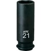 Kyoto Machine Tools (KTC) Impact Wrench Socket BP3L07TP Opposite Side Dimensions: 7 x Insertion Angle: 9.5 x Total Length: 2.2 inches (55 mm), Deep Thin Wall