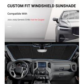 Pigenius Windshield Sun Shade for Genesis GV80 SUV 2021-2025 Front Window Sunshade - AstraGuard