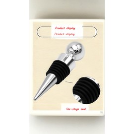 Set of 3 Durable Metal Wine Stoppers—Leak-Proof Design for Airtight Seals; Reusable & Elegant Cork Alternatives; for Wine Lovers, Home Bars, Holidays, and Weddings; 9cm x 2.1cm Size