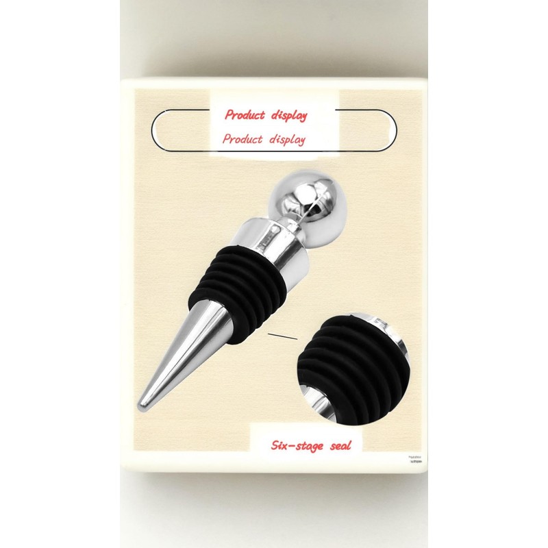 Set of 3 Durable Metal Wine Stoppers—Leak-Proof Design for Airtight