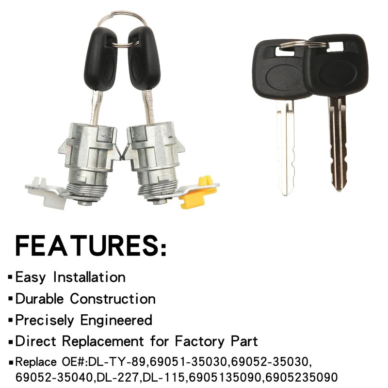 ZLPTEAM Left Right Side Door Lock Cylinder with key for