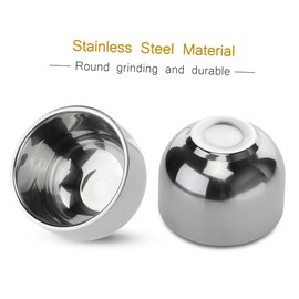 TOVINANNA Shaving Bowl for Men Stainless Steel Shaving Soap Cup Bubble Bowl Razor Accessory Barber Shop