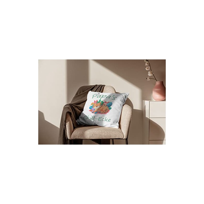 WarmherzIch Papas Chill Corner Cushion Cover with Filling 45 cm