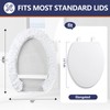 Baahrnom Microfiber Elongated Toilet Seat Cover 19.5"x 15" Machine Washable