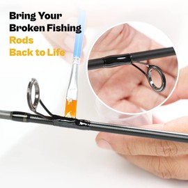 Kit de reparación de ojales para caña de pescar de reemplazo de ojos con guías de caña, puntas y pegamento epoxi