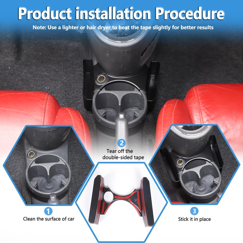 Gear Shift Organizer Tray Compatible with Fiat 500 2007-2024,Cup Holder