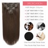 Loxxy Human Hair Clip in Extensions 20Inch 110G Light Dark