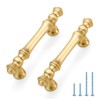 JOY DECOR 10 Pack 3 Inch Brushed Brass Kitchen Cabinet