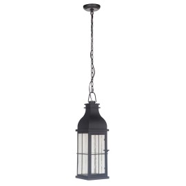 Craftmade Vincent Medium 1 Light LED Outdoor Pendant, Midnight - ZA1811-MN-LED