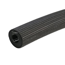 URBEST Pipe Insulation Tubing 1" x 3/8" Heat Preservation Insulated 6-Foot Length Handle Grips 2PCS (All-Black 9x10)