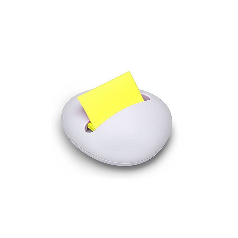 Post-IT® Stylish White Stone Design Weighted Z-Notes Refillable Dispenser +