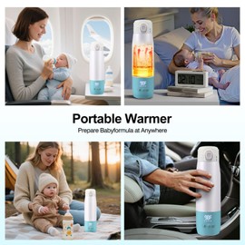 Babyflaschenwärmer,Elektrischer Babymilchwärmer für unterwegs für unterwegs 5 Temperaturstufen & 6 Zeitoptionen Präzise Temperaturkontrolle Schnelle Erwärmung