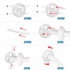 Adjustable White Curved Shower Curtain Rod, 42-72 Inches Shower Curtain