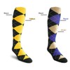 Colorful Knee High Argyle Golf Socks: Mens Over-The-Calf Bundle Pack: