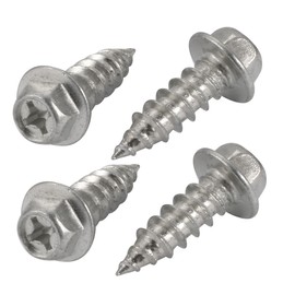 Sourcingmap 4Pcs M8x25mm Zinc Plated Phillips Drive Flange Hex Head Self-Tapping Screw