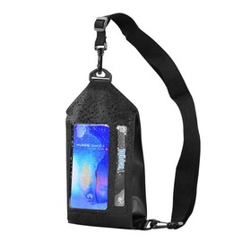 Waterproof Aqua Fanny Pack Crossbody Bag Multi-purpose Sports Pouch for Water Activities Waterproof Fanny Pack/Black 2ea