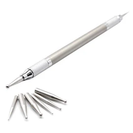 Crafter's 8 in 1 Embossing, Scoring and Stylus Tool Stainless, Matt Silver/Gold Tone