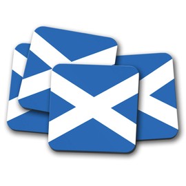 4 Set - Scottish Flag Coaster - Scotland Saltire St Andrew Dad Uncle #15675