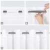 MitoVilla No Hooks Needed Black Ombre Waffle Shower Curtain Liner