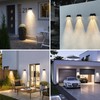 XmnSoly Solar Lights Outdoor Waterproof LED Convex Lens 3000K Warm