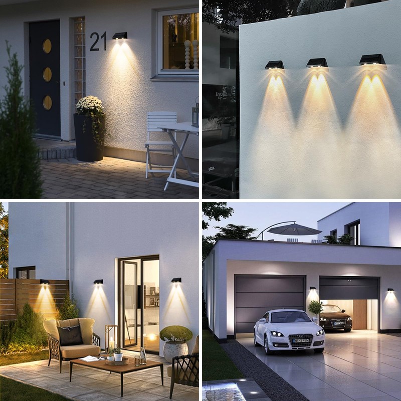 XmnSoly Solar Lights Outdoor Waterproof LED Convex Lens 3000K Warm
