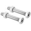 PATIKIL M10x60mm Hollow Outside Hex Screw Set of 2 Cylindrical