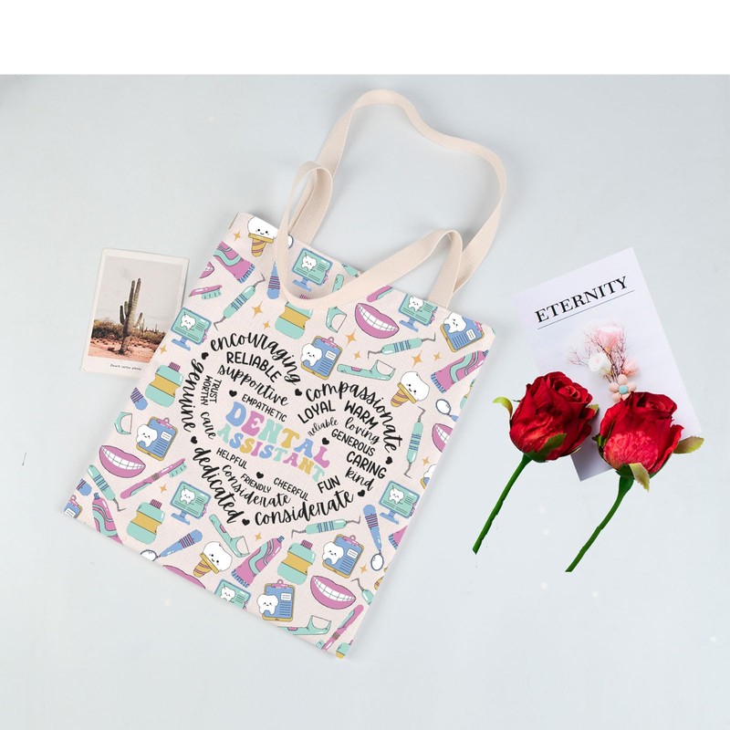 FEELMEM Dental Assistant Gift DA Gift Dental Assistant Canvas Tote