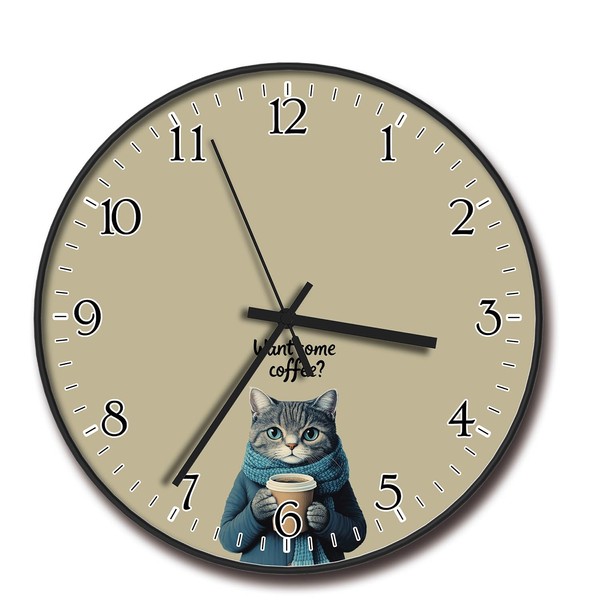 Procosify 8 inch Plastic Wall Clock Battery Operated, Decorative Round