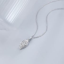 Micory Women's Necklace 925 Silver Jewellery Gifts Chain Valentine's Day Mother's Day Birthday Gift for Mum Wife Girlfriend Daughter, Sterling Silver, Cubic Zirconia