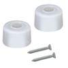 White 35mm PVC Door Stops/Wall Protectors with Screws
