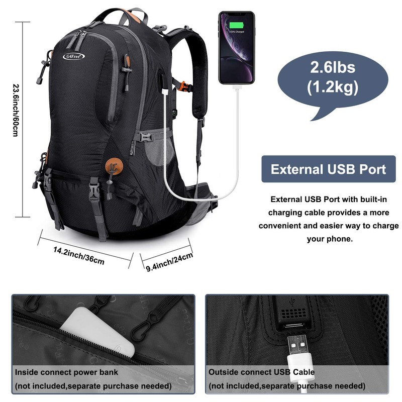 G4Free 50L Hiking Backpack Waterproof Daypack Outdoor Camping Climbing Backpack