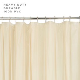 Bath Bliss PVC Standard Shower Curtain Liner | 3G | 70"x 72" | Magnetic Hem | Beige