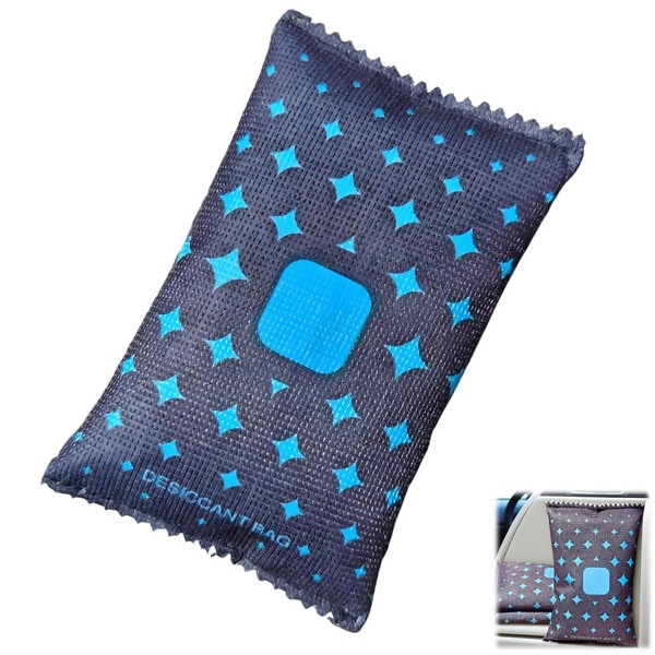 OUDQFCJ 1 Pack Reusable Silica Gel Bags with Indicator, Car