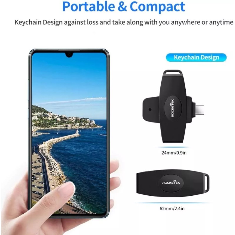 ROCKETEK TYPE C DOD Military USB-C Common Access CAC Smart