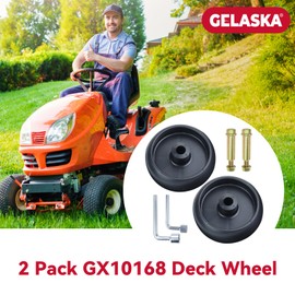 GELASKA 2 Pack GX10168 Deck Wheel Replaces GX10168 Gauge Wheel for John Deere D100, D105, D110, D120, D125, D130, E100, E110, E120 E130, LA100, LA105, LA110, LA115, LA120, LA125, LA130, LA135 Tractors
