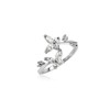 925 Sterling Silver Toe Ring Butterfly CZ. Size Adjustable