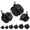 Mardatt 4Pcs 2 Inch Nylon Swivel Caster Wheel with Brake,