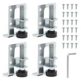 4 Pcs Adjustable Feet for Outdoor Furniture, Workbench Leveling Feet Rubber, Heavy Duty Levelers Feet for Table, Sofa, Cabinets