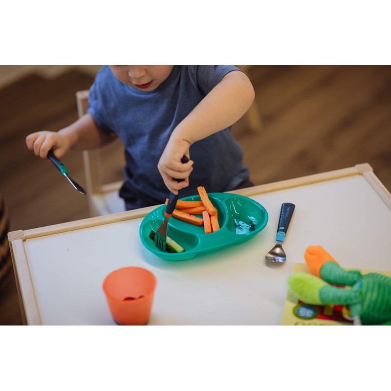 Tommee Tippee Big Kids Stainless Steel First Cutlery Set, Rounded