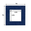 5x5 Mat For 7x7 Frame - Precut Navy Suede Square