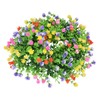 Flower Wreath Spring Babysbreath Faux Round Flower Wreath for Living