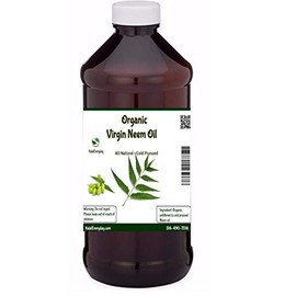 Organic Neem Oil- 100% Pure Cold Pressed - 16 Oz - Virgin Neem Oil - Organic Neem Seed Imported From India