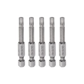 HARFINGTON 5pcs 5/32" Hex Screwdriver Bit SAE 1/4" Hex Shank 2" Length Magnetic S2 Steel Power Drill Bits