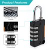 Bewudy 2 Pack Suitcase Padlocks 4 Digit Code Combination Padlocks,
