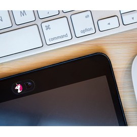 Veekyvicky Funda deslizante para cámara portátil para cámara web para privacidad, se adapta a mini PC, PC, superficie, tableta, computadora de escritorio, teléfono inteligente, paquete de 3, cabeza de unicornio