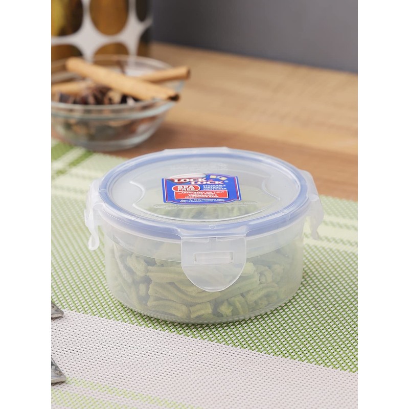 Lock & Lock 70100 L&L Classic Short Round Container, Clear