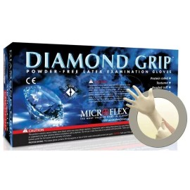 Microflex MF-300 Diamond Grip Latex Gloves Large Textured 100 Count