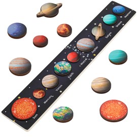 Zeoddler Solar System Puzzle for Kids 3-6, Wooden Space Toys, Planets for Kids, Preschool Learning Activities, Gift for Boys, Girls