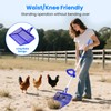 GrowCube 2-in-1 Chicken Poop Scooper & Rake, Metal Shovel Head,Adjustable